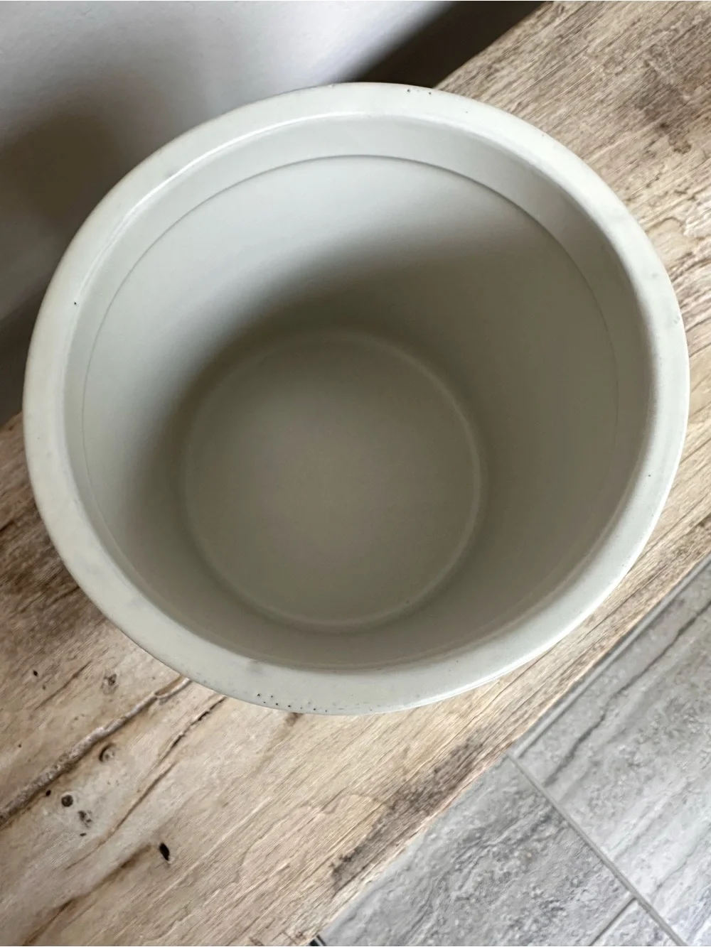 Hearth & Hand White Cookie Jar Canister Wood Lid